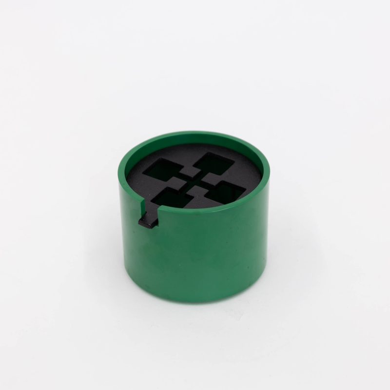 112 60s plastic ashtray with cast iron lid green 192667