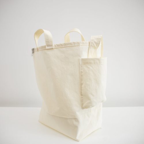 anunfold side pocket tote bag pt white 600178