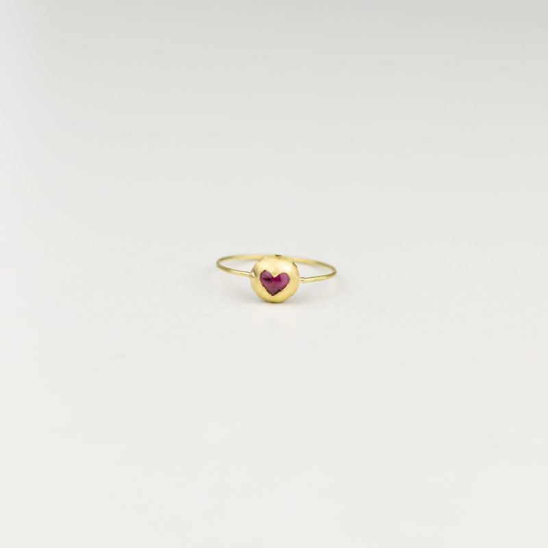 black barc heart garnet ring 596276