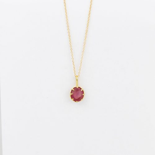 black barc heart ruby necklace 248969