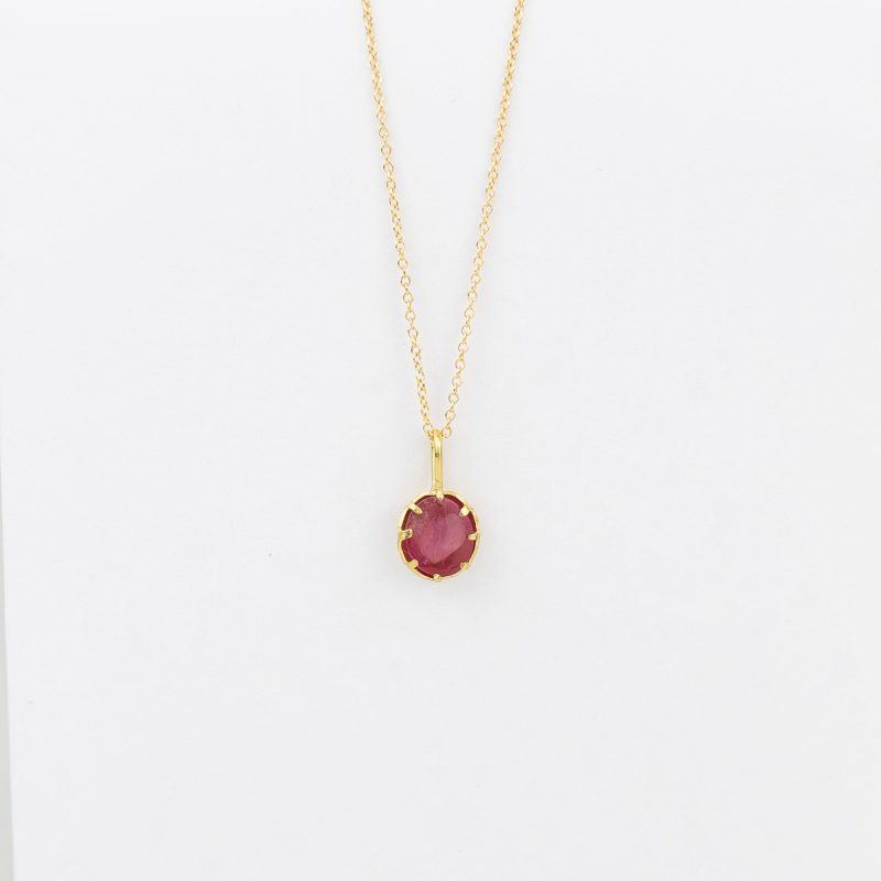 black barc heart ruby necklace 248969