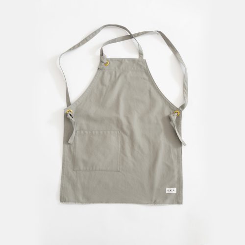 G.K.P Shorter Slip - On Style Apron with fringe finish : Organic Cotton | Tortoise General Store