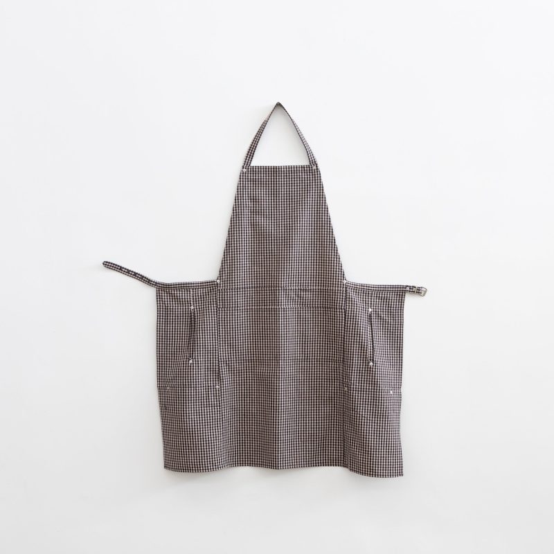 hakui bib apron gingham check 289125