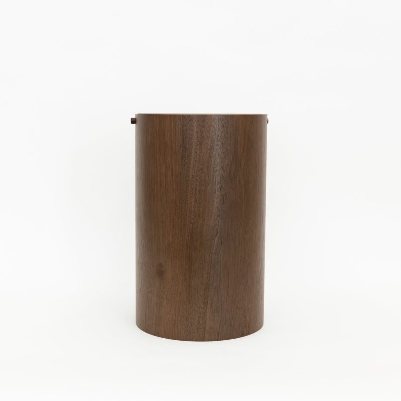 lidded waste basket walnut 448332