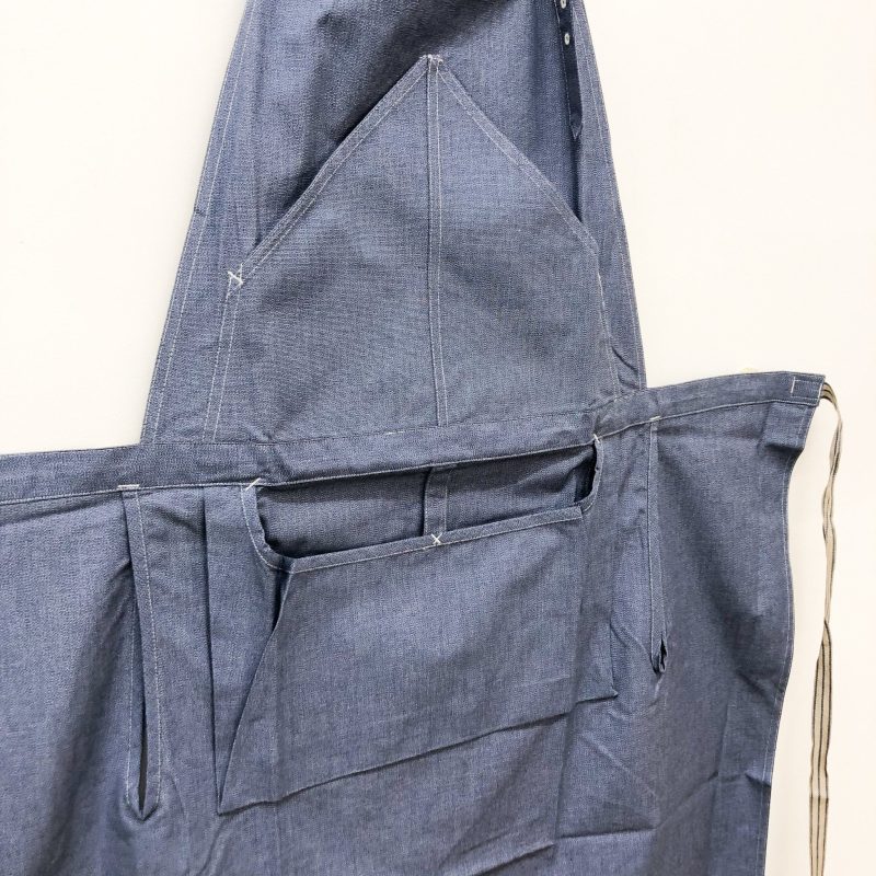 light blue bibbed apron hakui 6909 1 720196