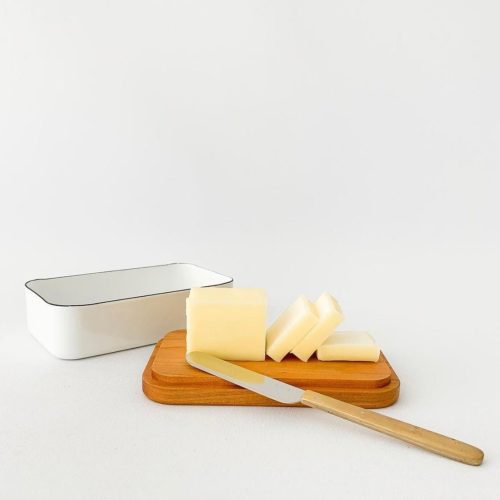 noda horo enamel butter case with wood lid 677144