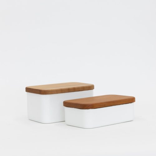 noda horo enamel butter case with wood lid 903691