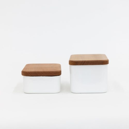 noda horo enamel butter case with wood lid 977891