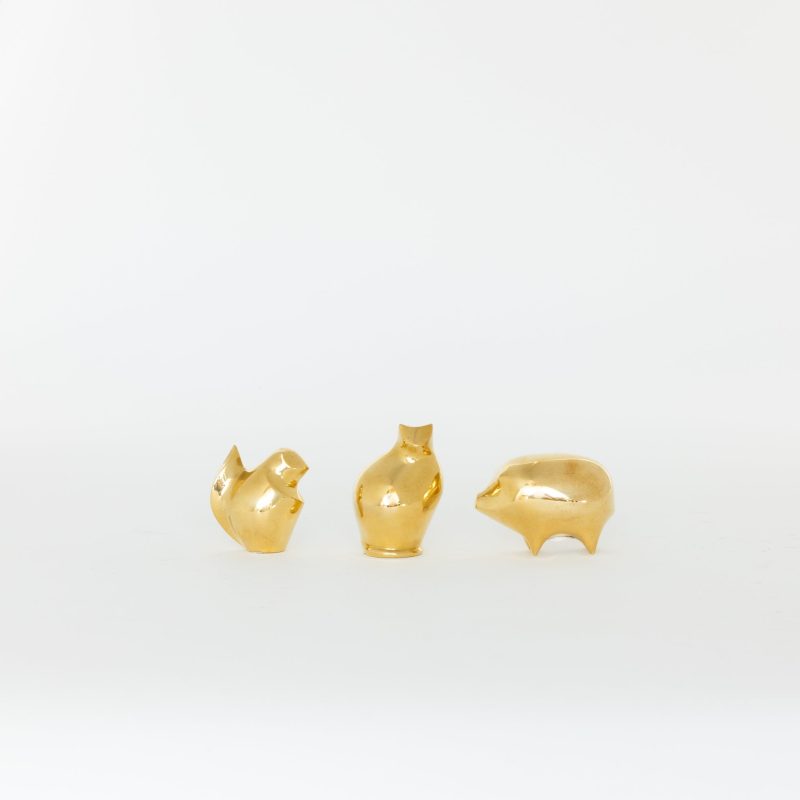 nousaku brass animal paperweights 544170