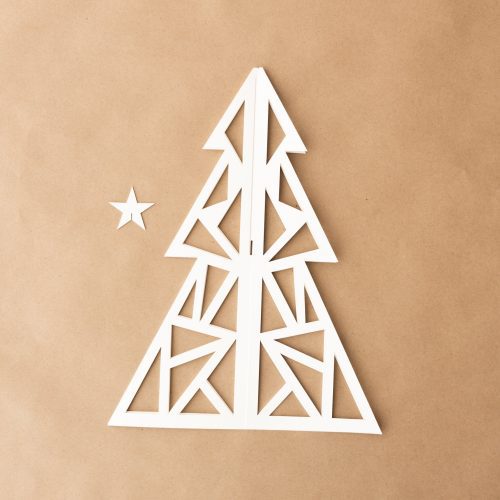 one stroke white paper christmas tree 807345