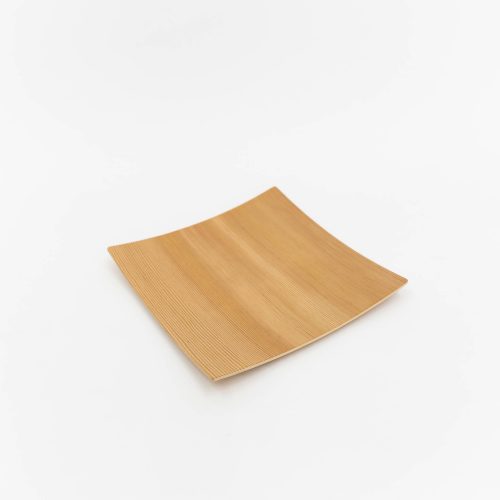 Orange Pine Natural Plywood Square Dish | Tortoise General Store