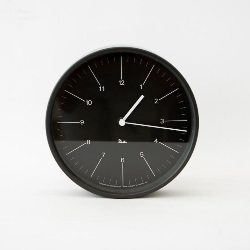 riki steel clock black wr17 10 407354