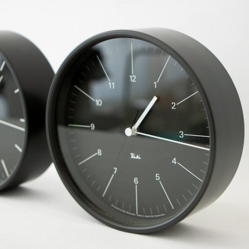 riki steel clock black wr17 10 899517