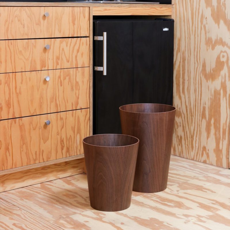 saito walnut wastebasket 501954