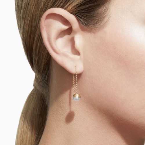 shihara half pearl chain earring 00 972888