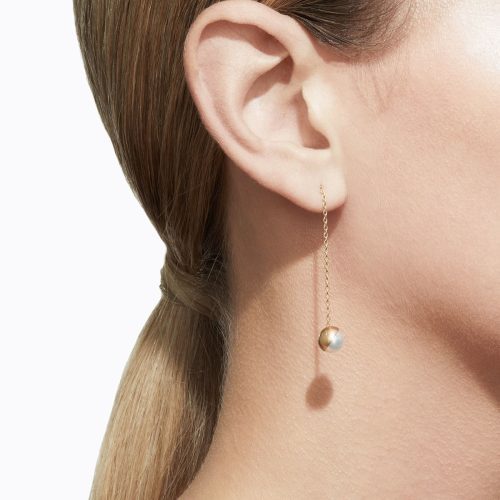 shihara half pearl chain earring 450 504003