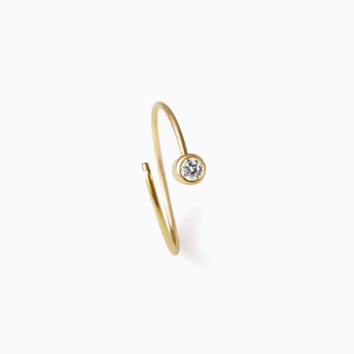 shihara one stone hoop earring 02 901149