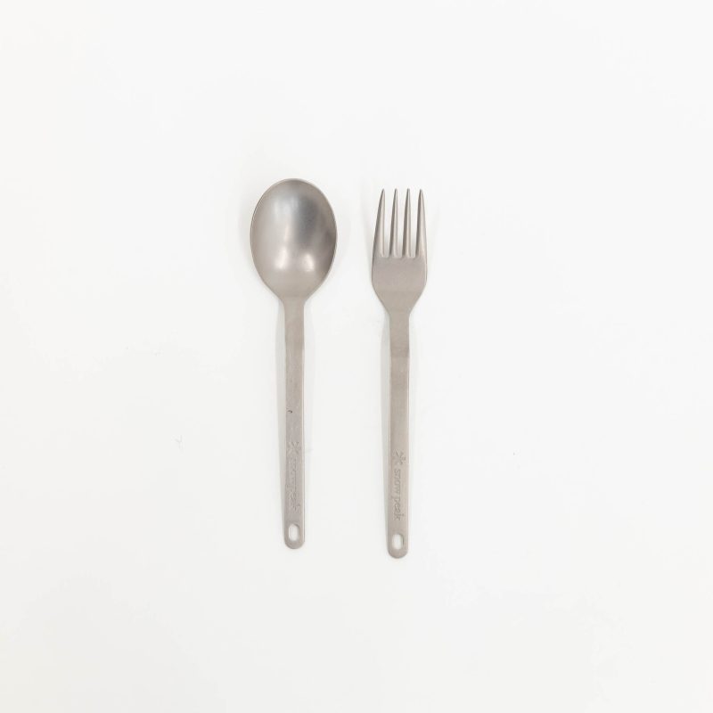 snow peak titanium fork spoon set 390865