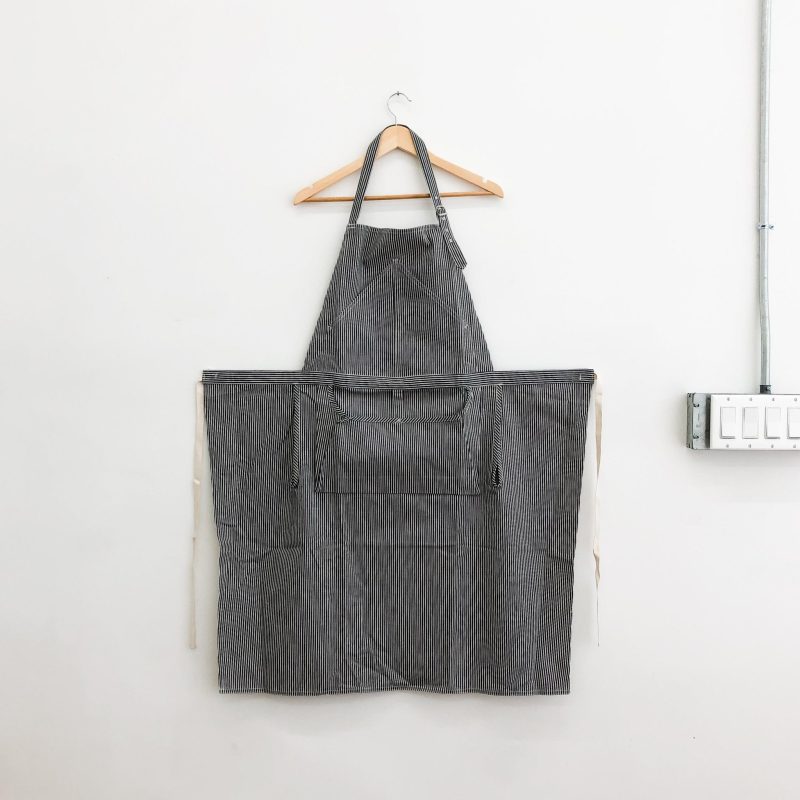 striped bibbed apron by hakui hakui 6869 1 791491