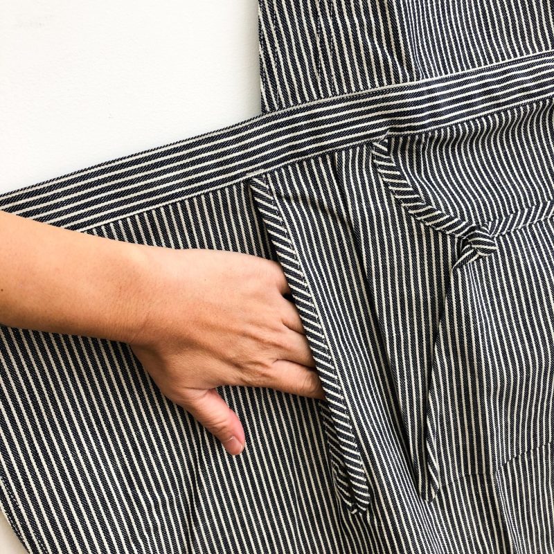 striped bibbed apron by hakui hakui 6869 1 891972