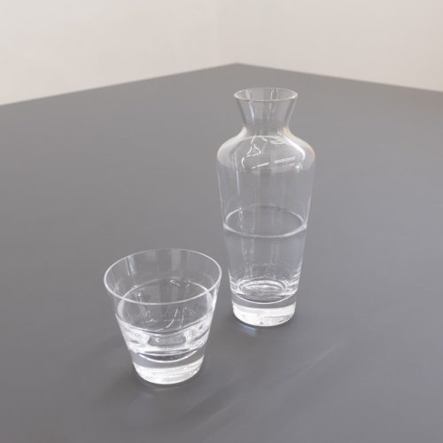 sugahara duo tokkuri glass clear 154060