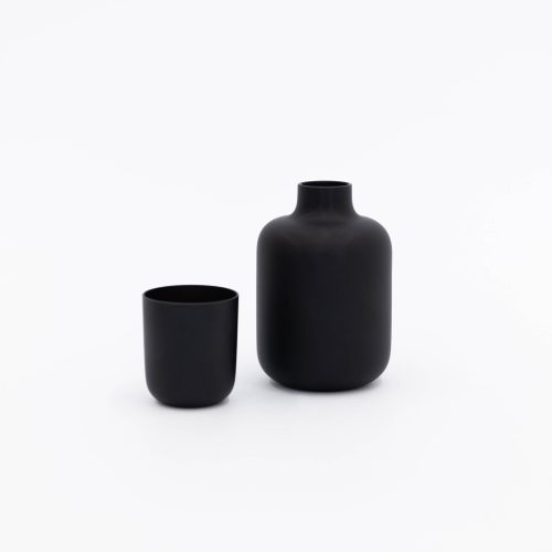 sugahara matte black sake bottle 892264