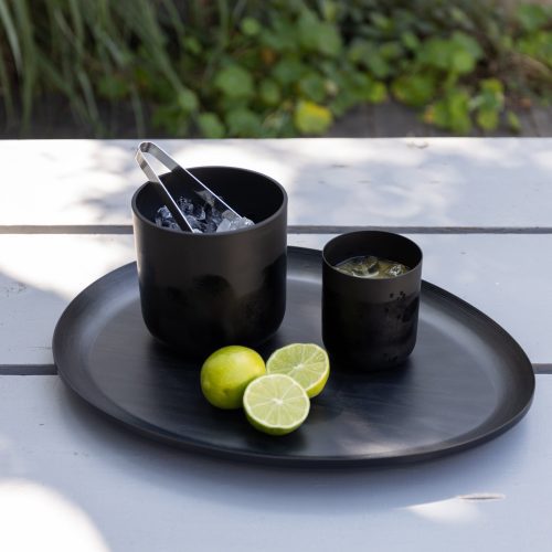 sugaraha matte black ice bucket 818041